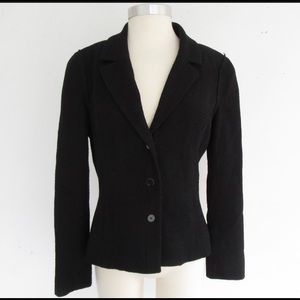authentic CHANEL size 40 Black Wool BOUCLÉ jacket